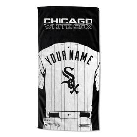 [Personalization Only] OFFICIAL MLB Jersey Personalized Beach Towel - Chicago White Sox