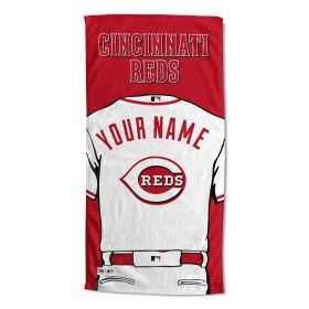 [Personalization Only] OFFICIAL MLB Jersey Personalized Beach Towel - Cincinnati Reds