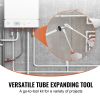 VEVOR Pipe Tube Expander, 1/2", 3/4", 1" OD PEX Tubing Expander, Professional Manual Lever PEX Tools Expander, with 3 Expansion Heads