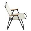 1-Piece Folding Outdoor Chair for Indoor, Outdoor Camping, Picnics, Beach,Backyard, BBQ, Party, Patio, Beige