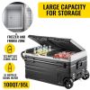 VEVOR Portable Car Freezer, 100 Quart Portable Refrigerator Freezer, 95L Dual Storage Zone Camping Freezer, -4¬∞F~68¬∞F 12 Volt Fridge Freezer