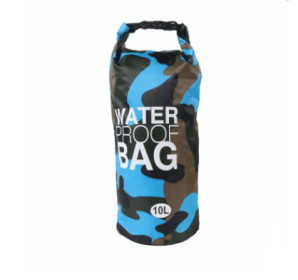 Camouflage waterproof bucket bag beach bag waterproof bucket bag outdoor drifting waterproof bag waterproof bag (Option: Light blue-10L)