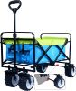 Collapsible Heavy Duty Beach Wagon Cart Outdoor Folding Utility Camping Garden Beach Cart with Universal Wheels Adjustable Handle Shopping