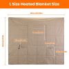 USB Heated Blanket Electric Heated Poncho Shawl Wrap Throw with Zipper Arm Holes Pocket 3 Heating Levels 6 Zones Dual Switch 5V/2A Machine Washable fo